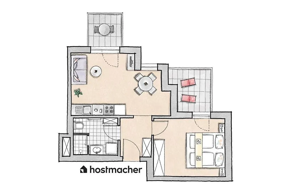 Sunny 1Br Home With Balcony By Hm Vienna Apartment